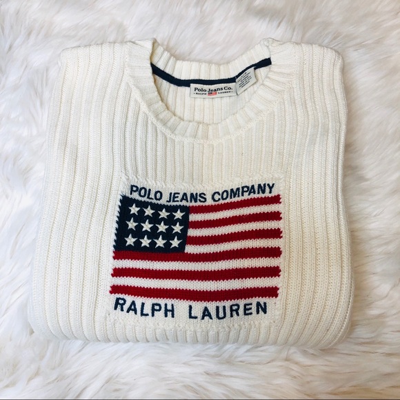 Polo Ralph Lauren Sweaters - Vintage Polo Ralph Lauren | American Flag Sweater